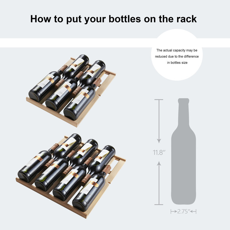 Kalamera Builtin Refrigeration 30.5'' 66 Bottle Dual Zone BuiltIn